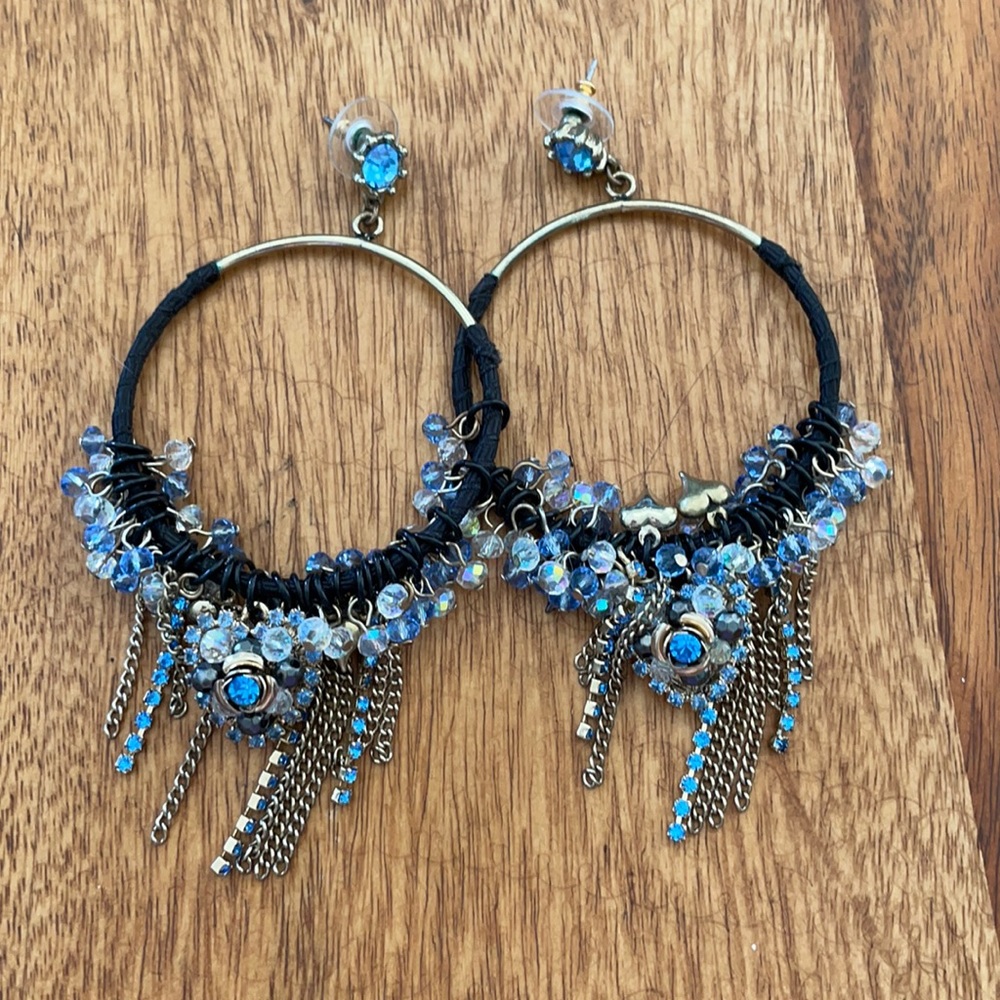 Betsey Johnson oversized hoop earrings